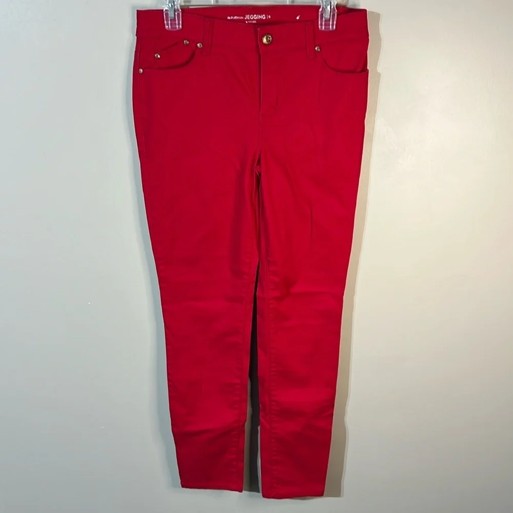 Chico’s Women’s Red Stretch Skinny Jeggings Jeans - Picture 1 of 4